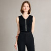 AD高端醋酸背心女夏季2025新款黑色无袖针织打底简约百搭流苏上衣 商品缩略图0