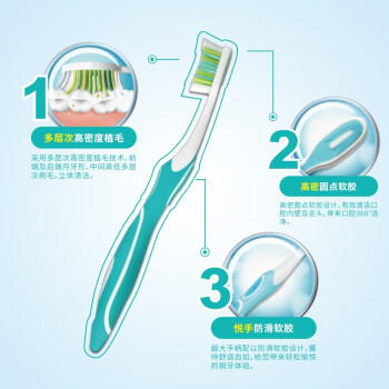 云南白药【39.9元选5件】多效美白基础系列立体清洁软毛成人牙刷 单支装 商品图1