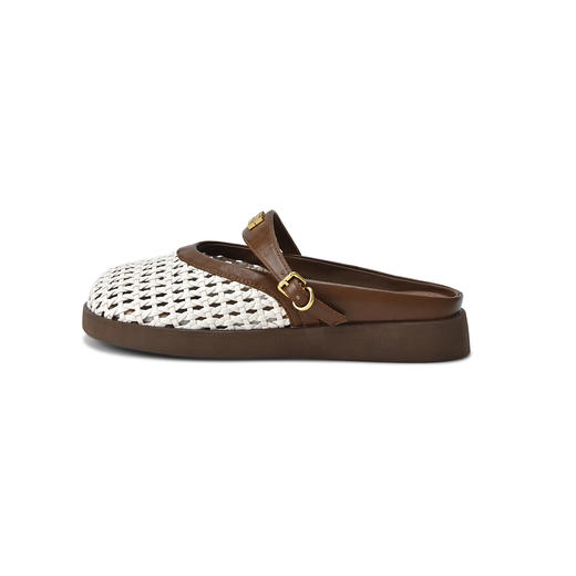 经典鲨2025年夏季新品时尚懒人一脚蹬渔网透气包头凉拖鞋女KW359-529011 商品图5