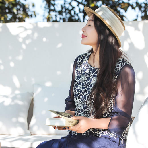 【林栖设计小店】蕾丝镂空衬衣真丝宽松显瘦2025夏季新品桑蚕丝长袖上衣女1952014 商品图0