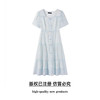 奢姿大码女装2025夏季减龄小碎花连衣裙胖妹妹纽扣装饰方领裙子9952890398 商品缩略图0