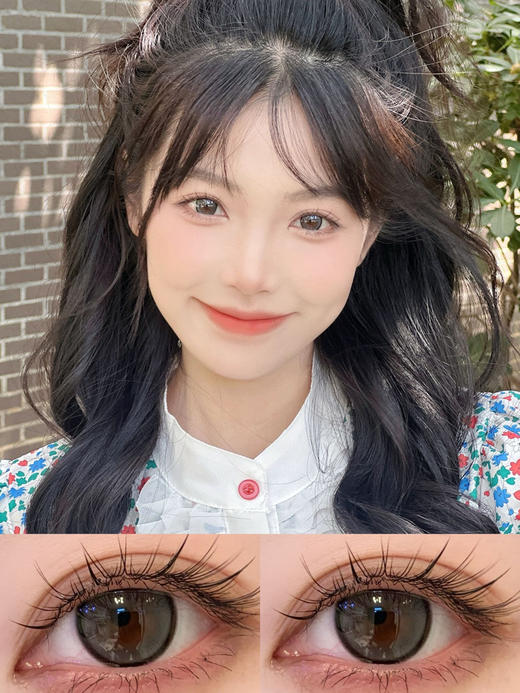 【日抛美瞳】 湖心花火 fullygift  |  中直径14.2，着色直径13.5 基弧8.7 含水50％  |【同品牌多盒或多副购买更划算，具体活动可以咨询在线客服】黑灰色玻璃珠美瞳 商品图5