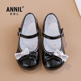 ANNIL/安奈儿女童小皮鞋2025春秋英伦风软底儿童公主鞋中大童黑色演出鞋HG5101197