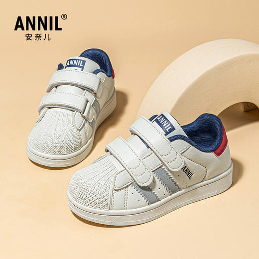 ANNIL/安奈儿女童贝壳头百搭2025春季新款儿童鞋软底小白鞋男童休闲板鞋HM5104169 商品图3