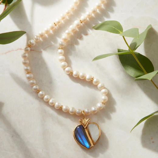 订购10周到｜Carousel Jewels-Lola-心形 拉长石 月光石 珍珠 项链［英国设计师］ 商品图4