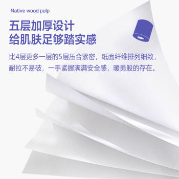 顺清柔有芯卷纸彩虹系列5层200g*10卷 冲厕易溶解卫生纸厕纸（2kg/提） /家庭清洁/纸品 /清洁纸品 /卷纸 商品图1