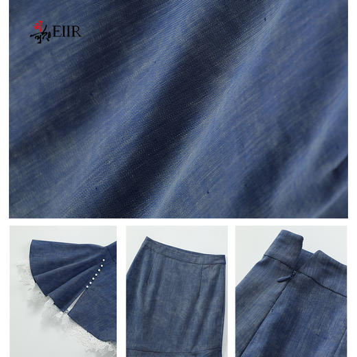 司歌牛仔半裙拼蕾丝伞裙C911204X 商品图2