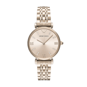 723763259286  EMPORIO ARMANI 阿玛尼满天星系列镶钻钢带小表盘女士石英手表【无电】