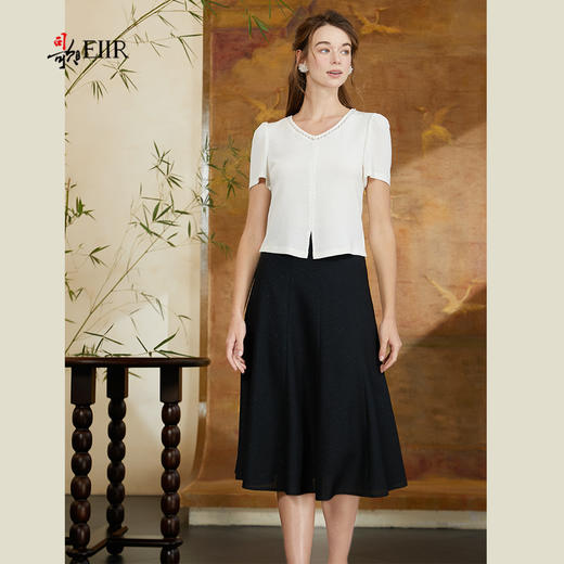 司歌醋酸网半裙优雅C911084X 商品图4