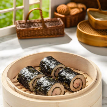 包道 紫菜猪肉卷420g 3条装广式点心广东早茶早餐速冻食品 商品图0