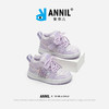 ANNIL/安奈儿童鞋冬季水晶绒保暖棉鞋女童樱花粉加绒宝宝板鞋小童HG4404088 商品缩略图3