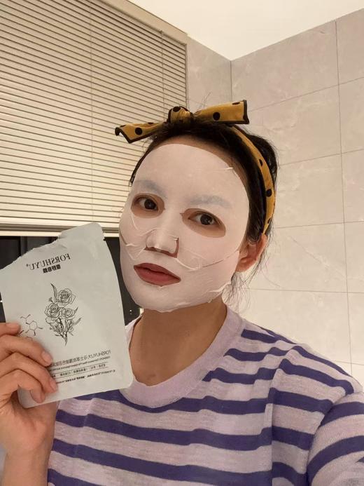 芳疗师大马士革玫瑰玻色因玻尿酸奶皮面膜，一盒面膜顶三瓶精华，5片/盒 25ml/片 商品图5