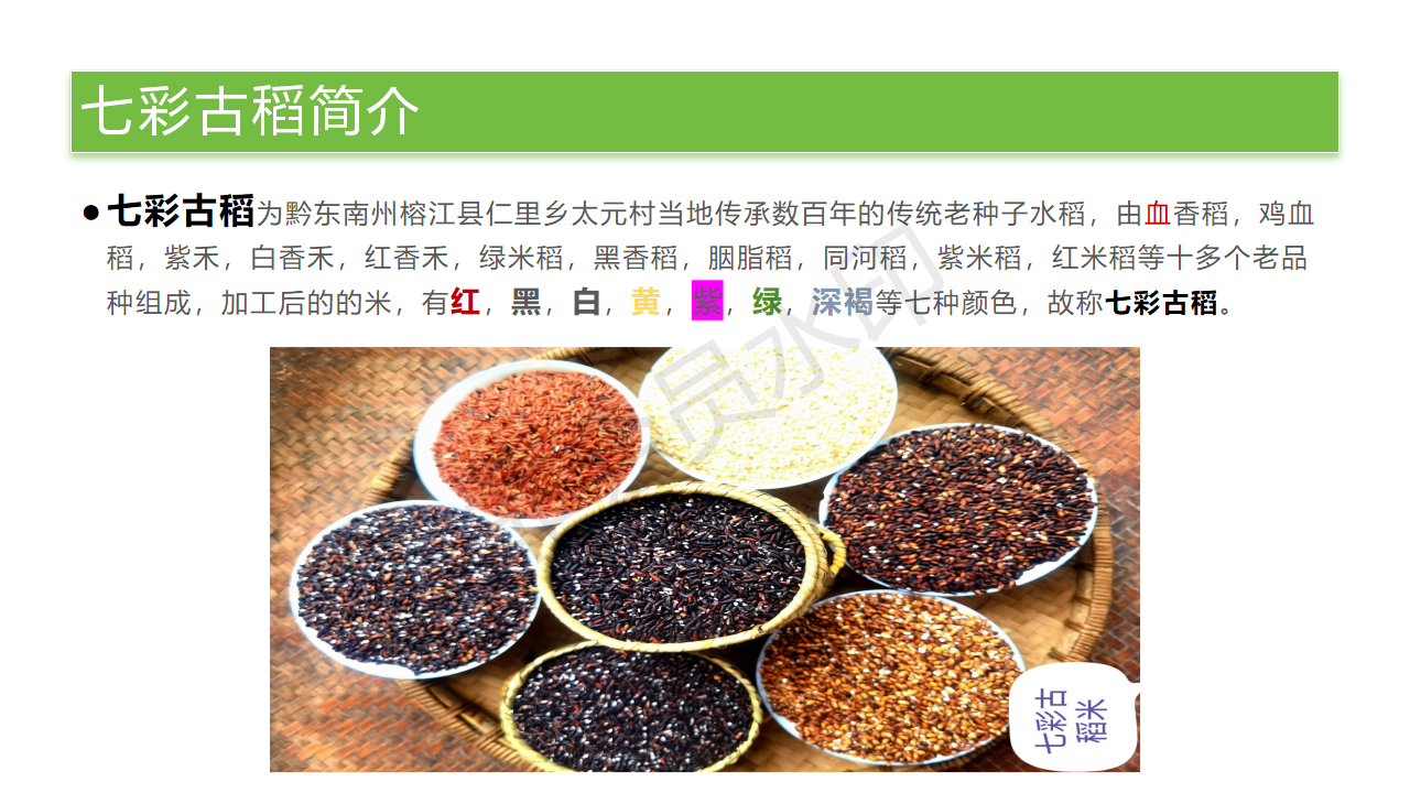 黔东南榕江【七彩米】当季新米无添加每一粒米都是精挑细选