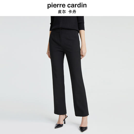 [皮尔卡丹女装]连衣裙蕾丝拼接长袖优雅商务通勤羊毛裙 商品图4