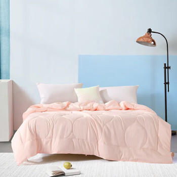 水星家纺被子空调被夏凉被抗菌七孔纤维双人夏被子约3.2斤200*230cm粉 商品图1