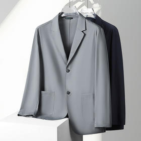 【防晒西服】【DWP】大依优型薄款西服外套休闲商务夹克男宽松加肥加大码上衣夏季