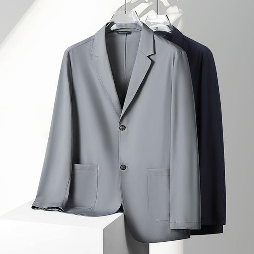 【防晒西服】【DWP】大依优型薄款西服外套休闲商务夹克男宽松加肥加大码上衣夏季 商品图0