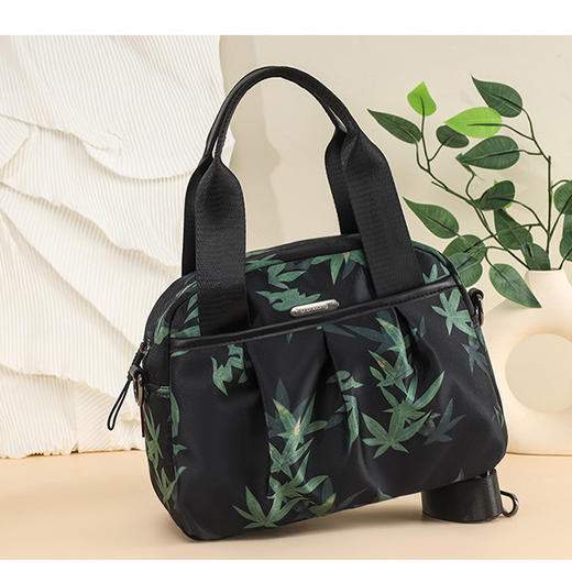 TZW-国风设计竹叶通勤女包2025夏季新款休闲印花单肩斜挎包中年妈妈包 商品图2