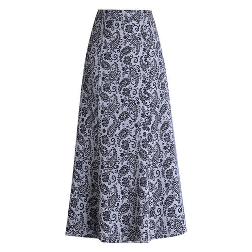 MYX-AS-7331-L时尚印花半身裙2025夏季新款垂感修身显瘦A字裙高腰通勤气质长裙 商品图4