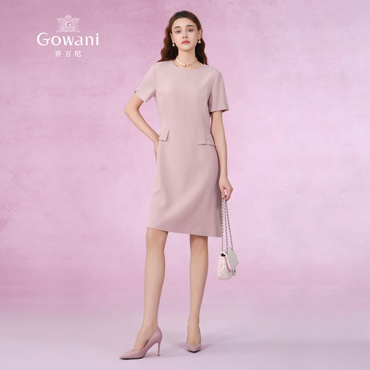 乔万尼夏连衣裙简约职场气质显瘦ET2E217 商品图3