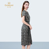 乔万尼2025夏季新品优雅19MM顺纡绉真丝长款连衣裙ED2E439 商品缩略图2