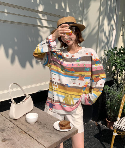 SHORT SENTENC*E像素小人满印T恤050811 商品图6