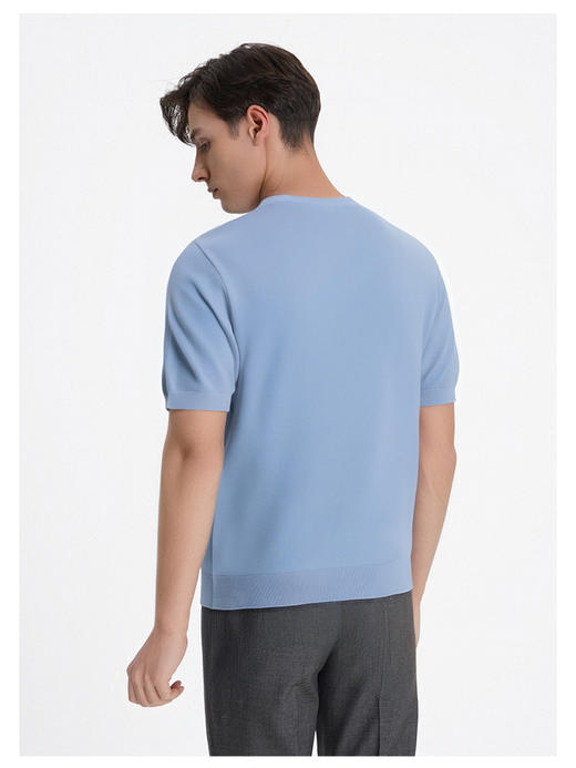callisto海盐蓝长绒棉弹力T恤 商品图4