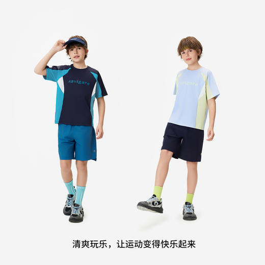 【纳维凯尔】【防晒速干】【120-165】Navigare意大利小帆船男童夏款防晒速干短袖T恤 商品图3