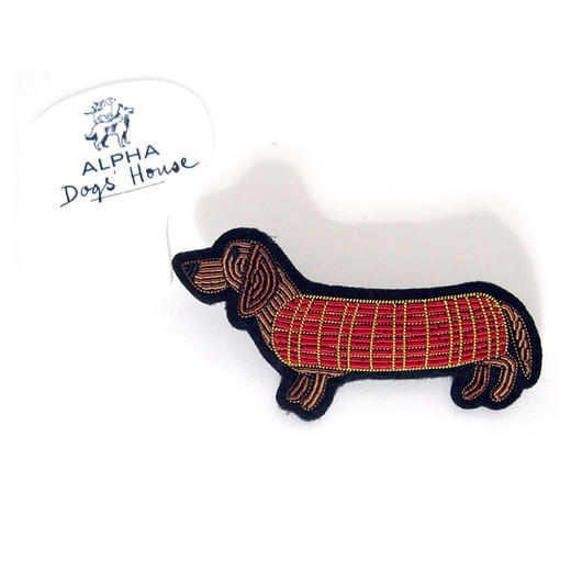 北京仓｜Macon & Lesquoy-Dachshund-腊肠犬 金属丝线 刺绣 胸针［法国设计师］ 商品图1