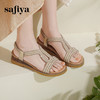 Safiya/索菲娅2025波西米亚闪钻珍珠露趾休闲坡跟罗马仙女鞋SFD2115349 商品缩略图0