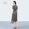 乔万尼2025夏季新品优雅19MM顺纡绉真丝长款连衣裙ED2E439 商品缩略图4