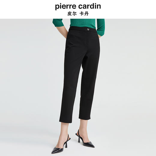 [皮尔卡丹女装]简约拼接修身百褶通勤假两件连衣裙 商品图3