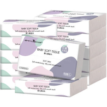 纸约生活抽纸 婴儿柔纸巾 3层108抽*12包L码 保湿纸巾餐巾纸卫生纸面巾纸 /家庭清洁/纸品 /清洁纸品 /乳霜纸 商品图0