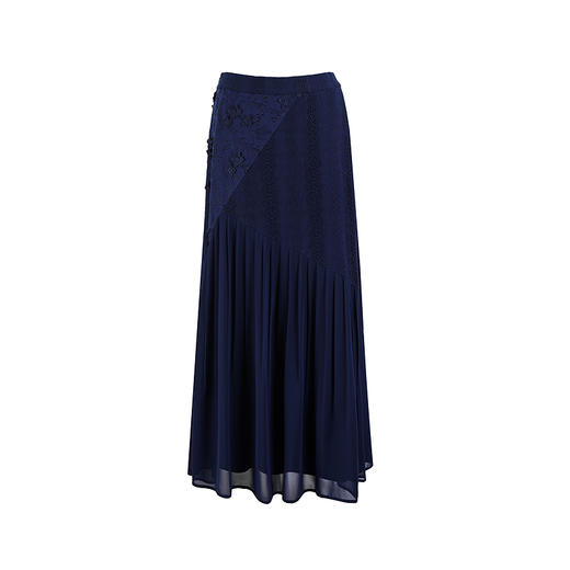 【林栖设计小店】纯棉半身裙拼镂空蕾丝绣花立体优雅2025夏季新品裙子女1952062 商品图8