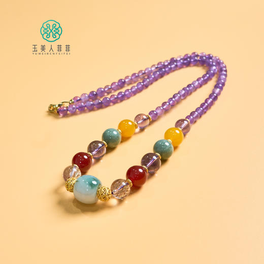 玉美人菲菲#水晶多宝项链约6-16mm 商品图0