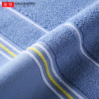 金号4A级纯棉抗菌浴巾密封加厚吸水运动洗澡巾 绿色 140*72cm 370g 商品图5