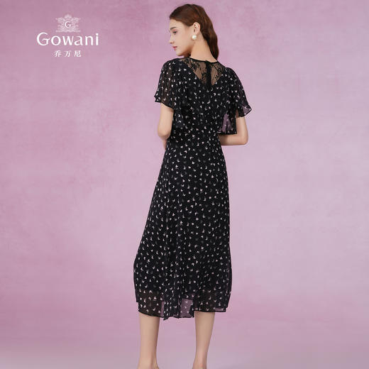 乔万尼真丝连衣裙夏季长裙V领修身气质高级感ET2E218 商品图4