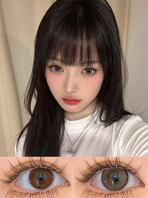 【日抛美瞳】 薄荷本能fullygift  |  中直径14.2，着色直径13.4 基弧8.7 含水43％  |【同品牌多盒或多副购买更划算，具体活动可以咨询在线客服】绿色美瞳 茶棕色小灯泡 商品图3