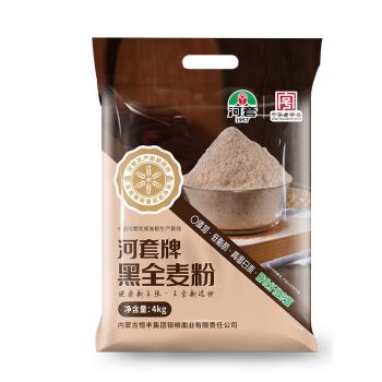 河套黑全麦粉8斤 中华老字号含麦麸家用馒头包子烘焙杂粮面包粉 /粮油调味 /面粉 /通用粉 商品图1