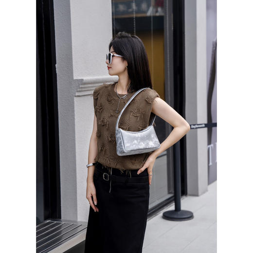 【预售3天】新中式腋下包小众包百搭新款单肩包中国风高级感绸缎包女M66019 商品图5