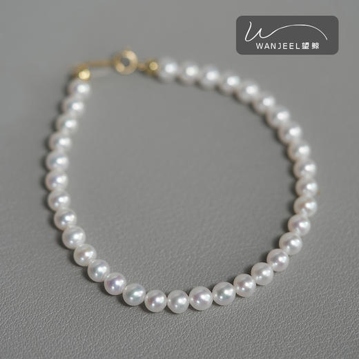 珍珠【素】小米珠手链（K金款） 商品图3