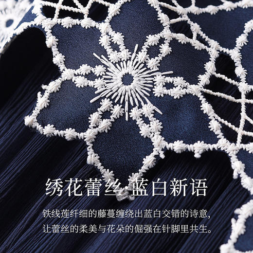 【林栖设计小店】蕾丝镂空连衣裙真丝宽松显瘦2025夏季新品桑蚕丝长裙女1952016 商品图9