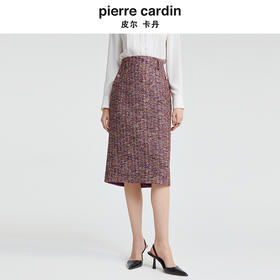 [皮尔卡丹女装]折扣秋新款简约通勤淑女修身刺绣连衣裙