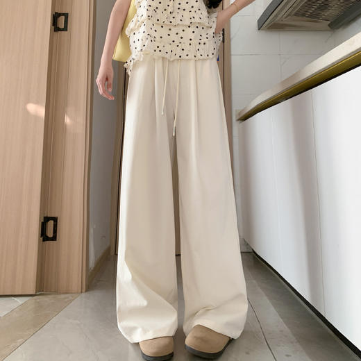 【YW】无忧购韩系慵懒松弛肌理感百搭云朵垂感休闲阔腿遛弯裤H-1772（截单后3-5天发货) 商品图3