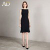 AD高端职业连衣裙女2025新款夏季无袖背心裙修身收腰包臀礼服裙 商品缩略图0