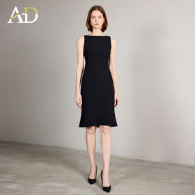 AD高端职业连衣裙女2025新款夏季无袖背心裙修身收腰包臀礼服裙