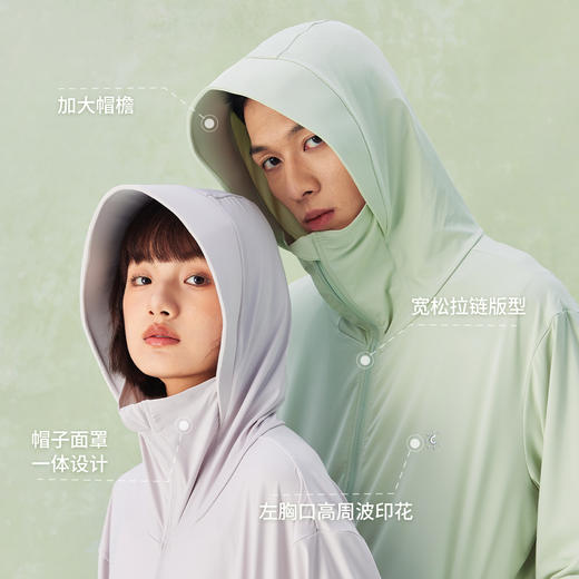 NPC潮牌【高周波】印花防晒衣防紫外线户外休闲连帽衫男NP42TJ06 商品图2