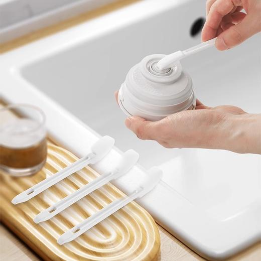 日本LEC保温杯盖刷水杯缝隙清洗神器纳米海绵专用杯口清洁刷3个装 商品图4