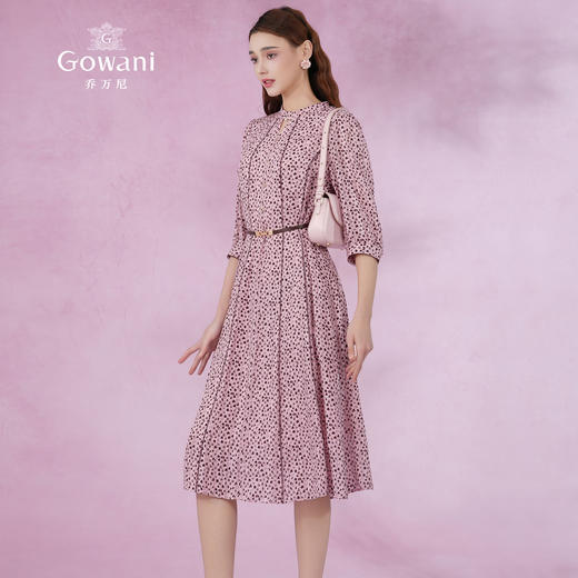 乔万尼真丝桑蚕丝连衣裙夏收腰裙ET2E216 商品图1