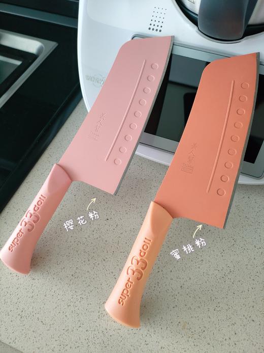 美人帮刀彩色厨刀切菜切肉刀多用菜刀厨师钢刀免磨锋利超轻切冻肉 商品图2